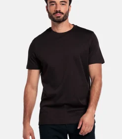 Outlet Luca Liquid Cotton T-shirt – Donkerbruin Heren T-Shirts & Polo's