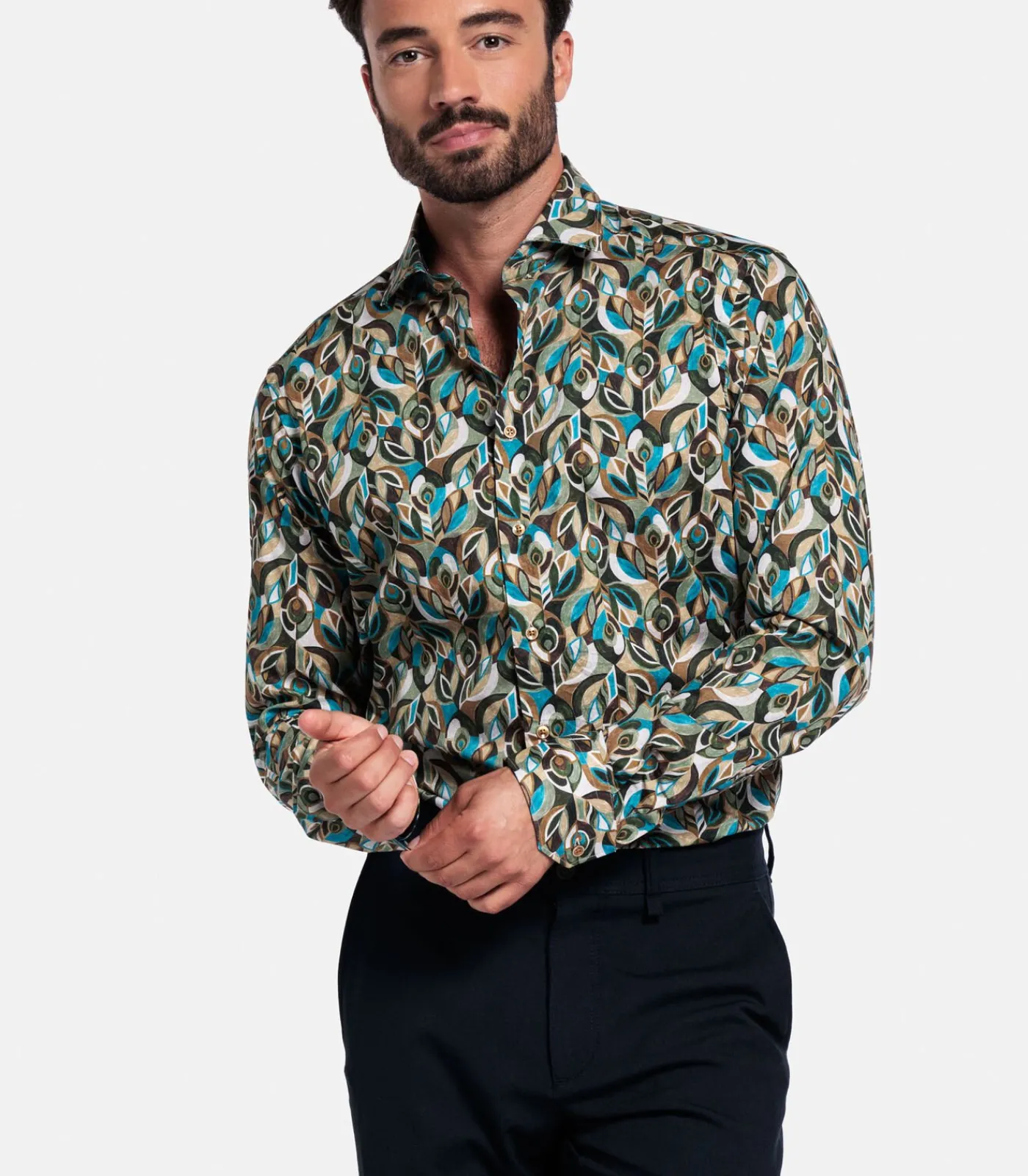 Clearance Maggiore Overhemd - Groen Heren Hemden