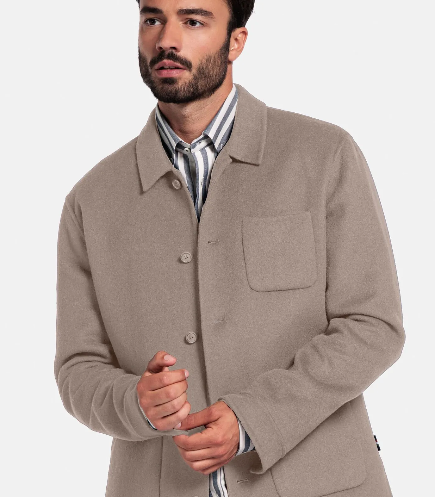 Heren Giordano Mano Shirt Jacket – Bruin