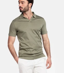 Heren Giordano Portofino Liquid Cotton Poloshirt – Groen