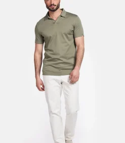Heren Giordano Portofino Liquid Cotton Poloshirt – Groen