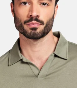 Heren Giordano Portofino Liquid Cotton Poloshirt – Groen