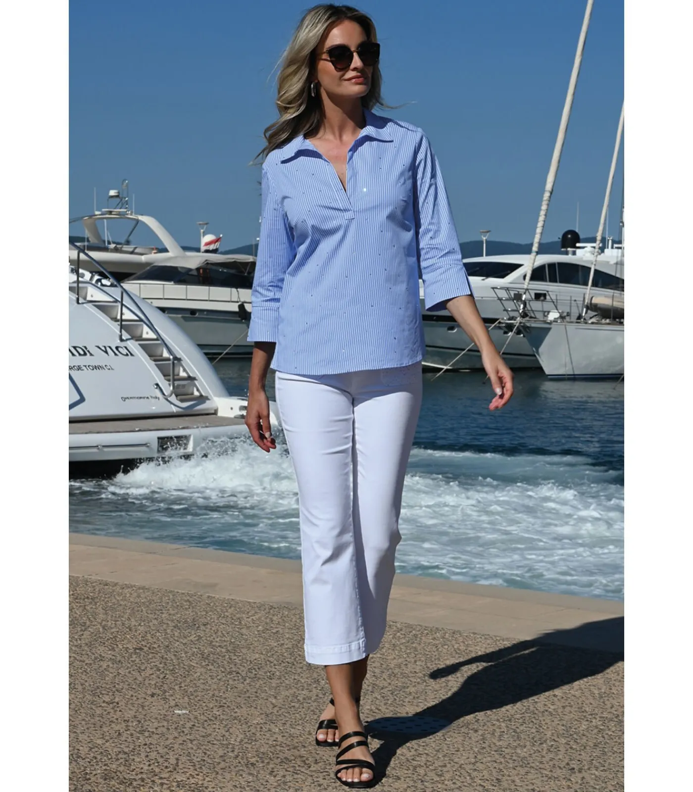 Hot GIULIA - WITTE DENIM 7/8 JEANS DAMES Jeans