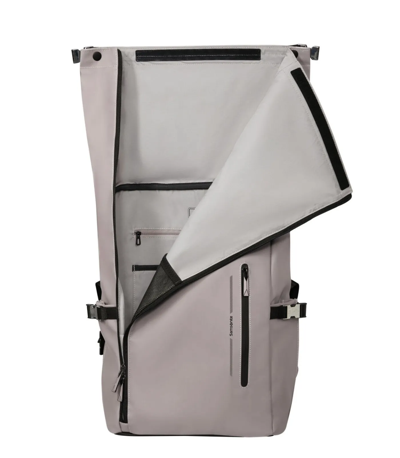 Outlet Glam-Go rolltop rugzak met laptopcompartiment 41,5 x 14,5 x 29,5 cm ASH ROSE Rugzakken