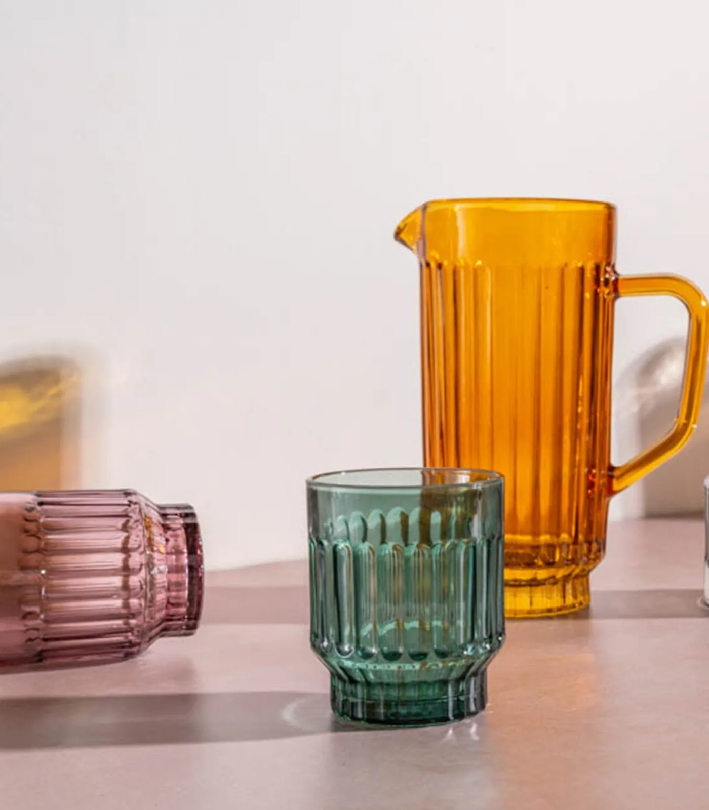 Sale Glas 30cl roze Tone - set/4 Glazen & Karaffen