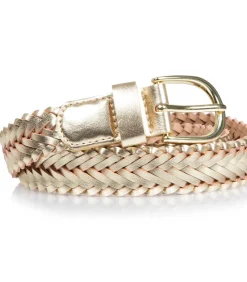 DAMES ISOTONER Goud gevlochten damesriem