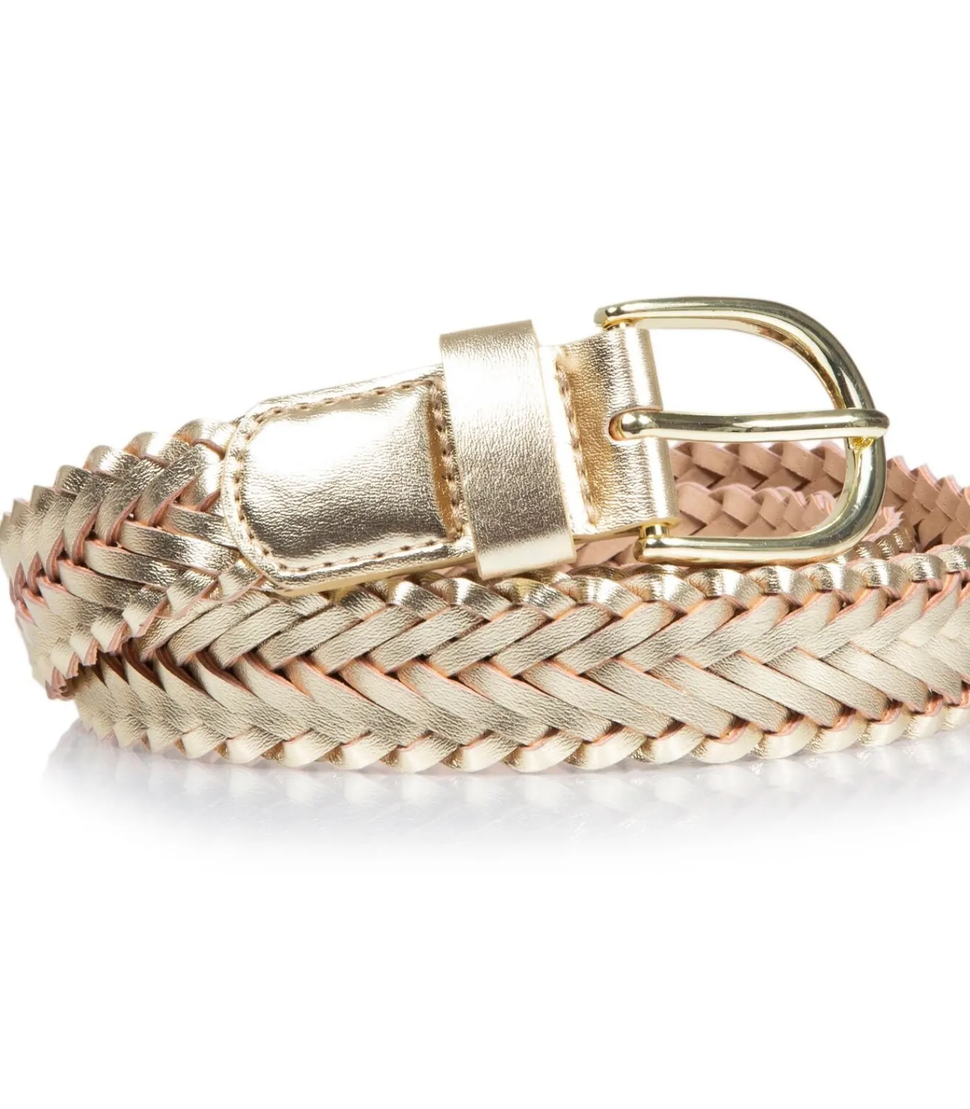 DAMES ISOTONER Goud gevlochten damesriem