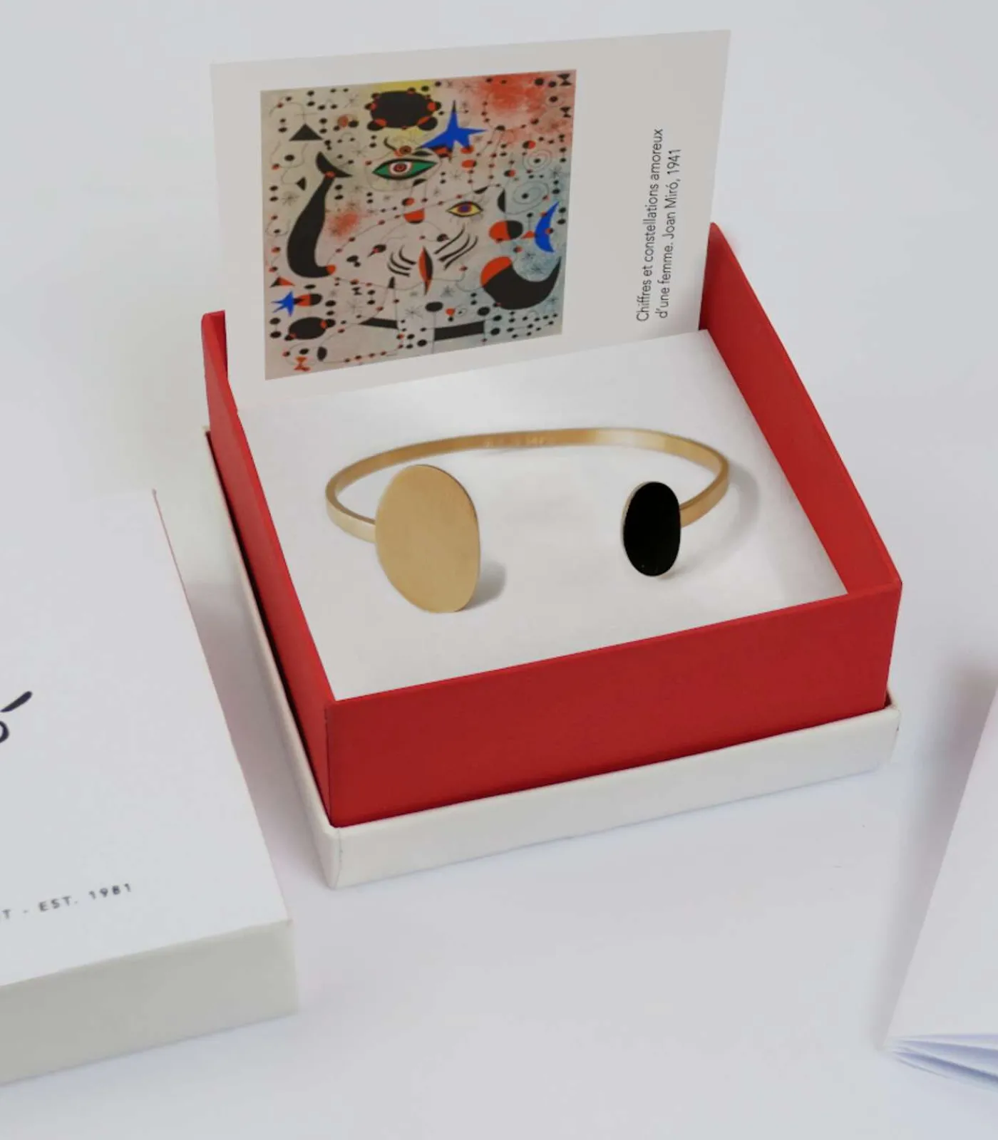 DAMES Joidart Gouden en zwarte armband Miró Jewelry