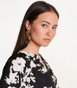 DAMES La Fée Maraboutée Gouden halve cirkel oorbellen