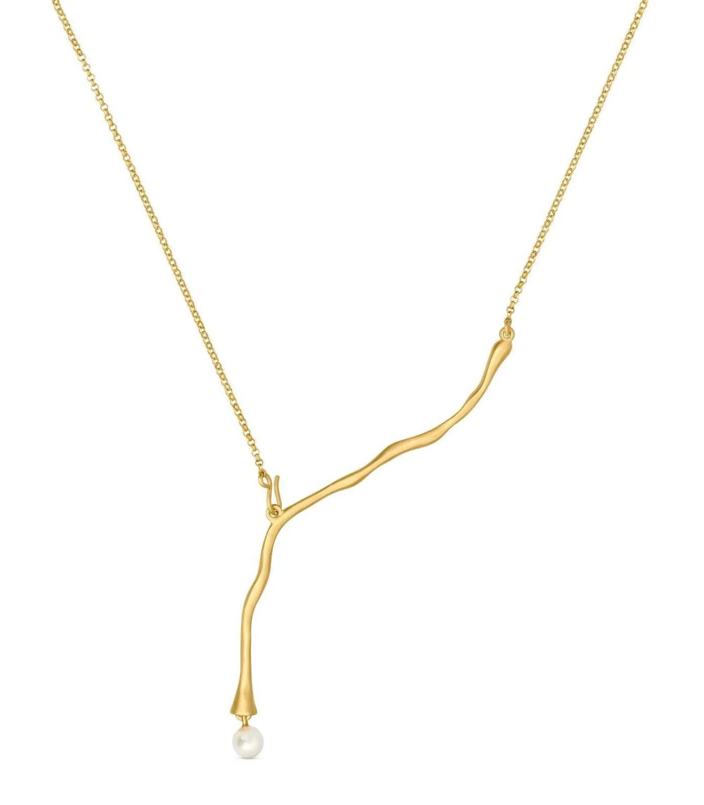 DAMES Joidart Gouden ketting Eclat met witte parel