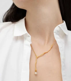 DAMES Joidart Gouden ketting Eclat met witte parel