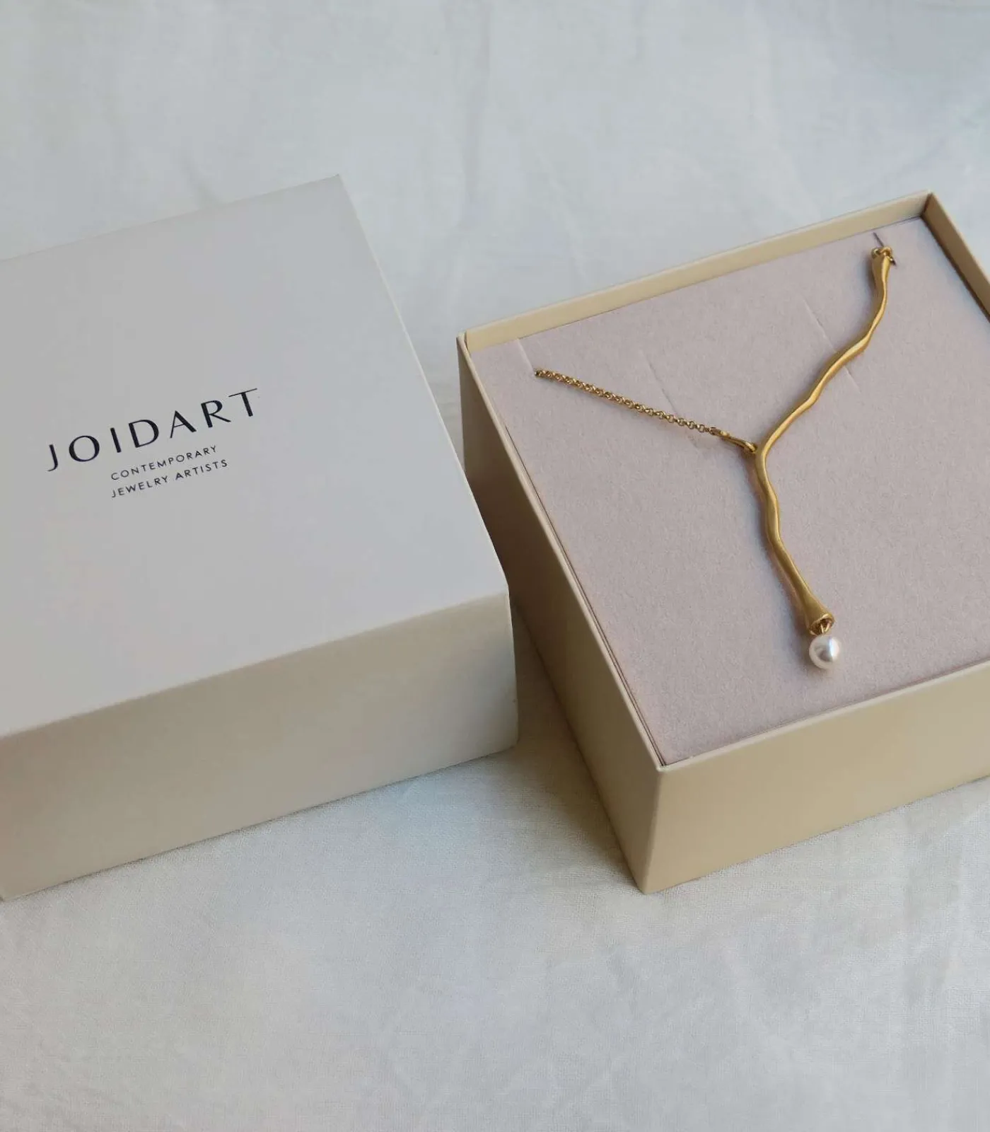 DAMES Joidart Gouden ketting Eclat met witte parel