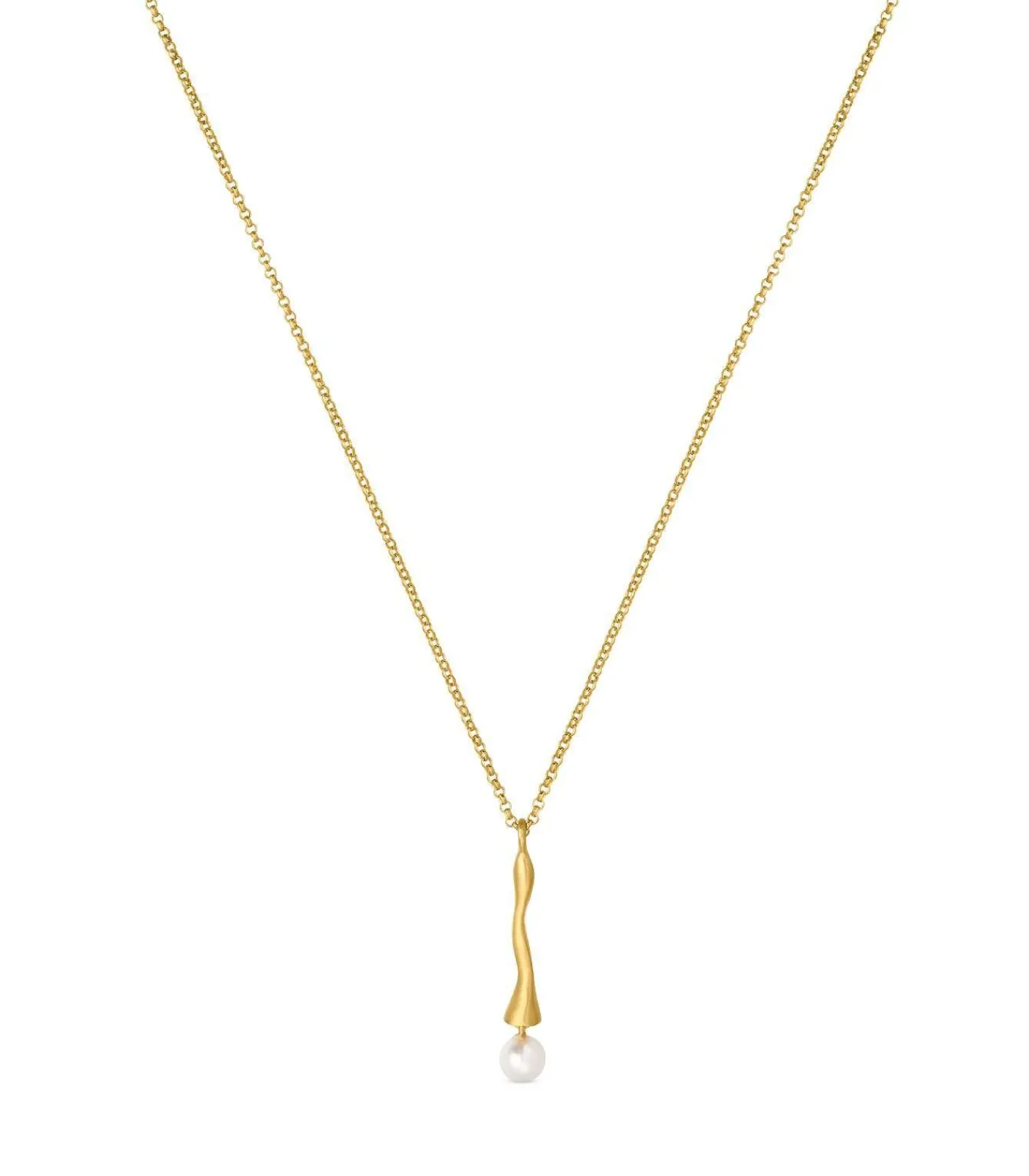 DAMES Joidart Gouden ketting Eclat met witte parel