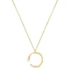 DAMES Joidart Gouden ronde ketting Eclat met witte parel