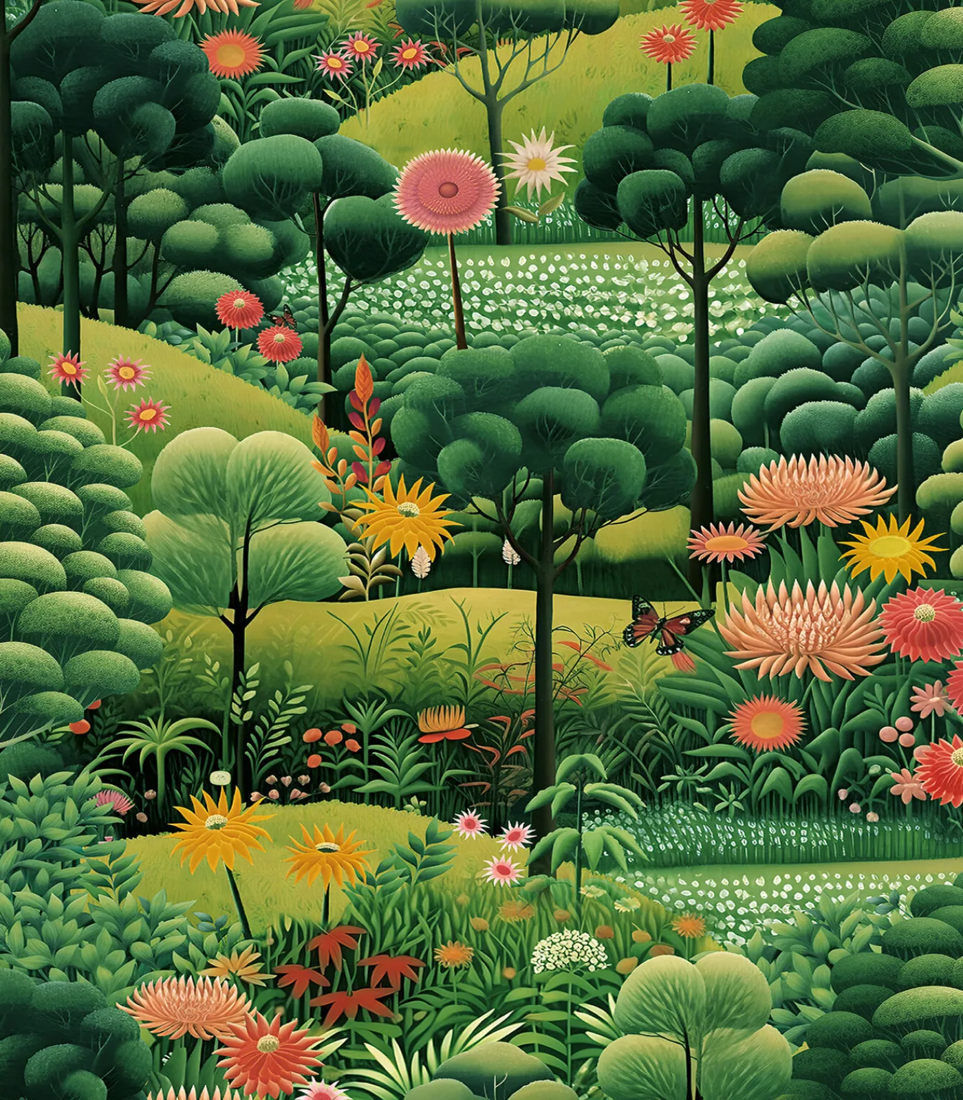 Hot Vliesbehang Arley Garden Day Wanddecoratie