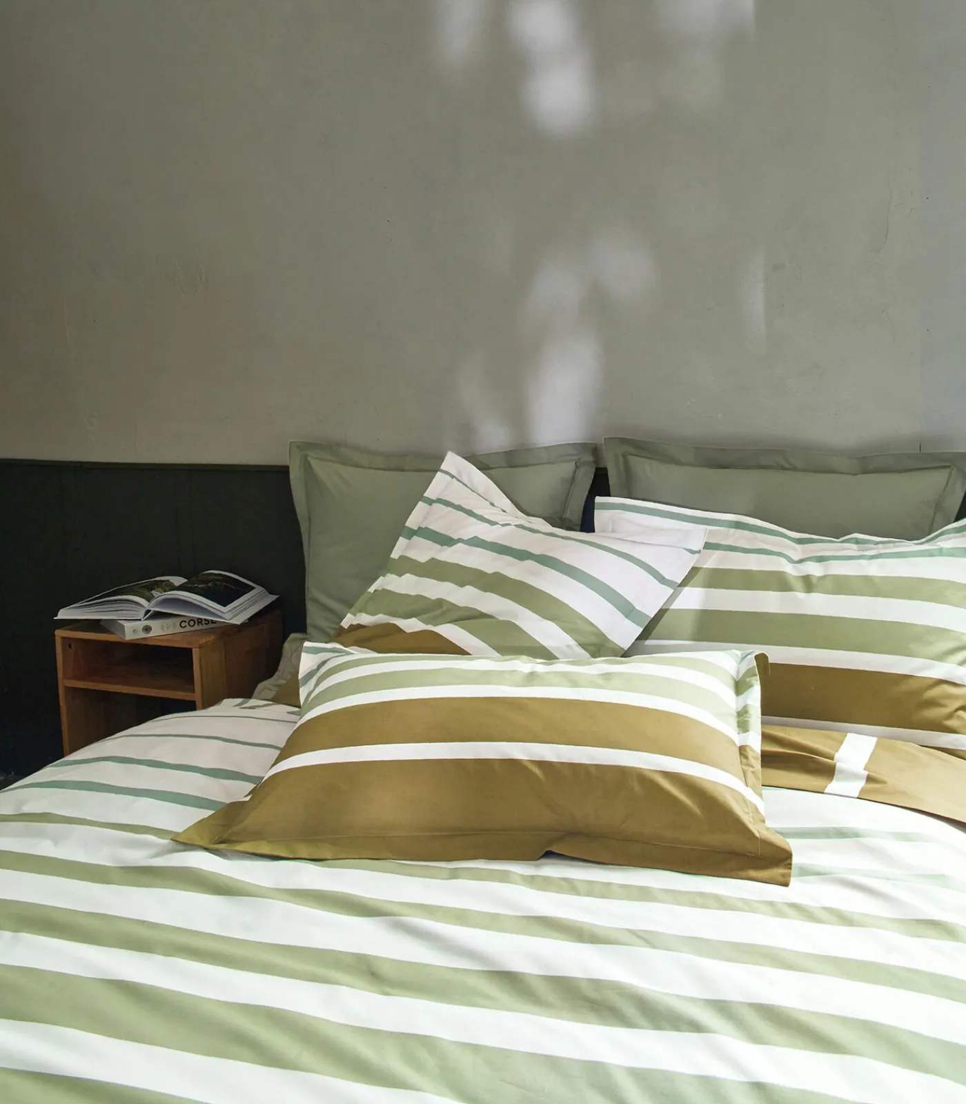 Blanc des Vosges GRAND LARGE Kaki - Kussensloop Perkaal katoen