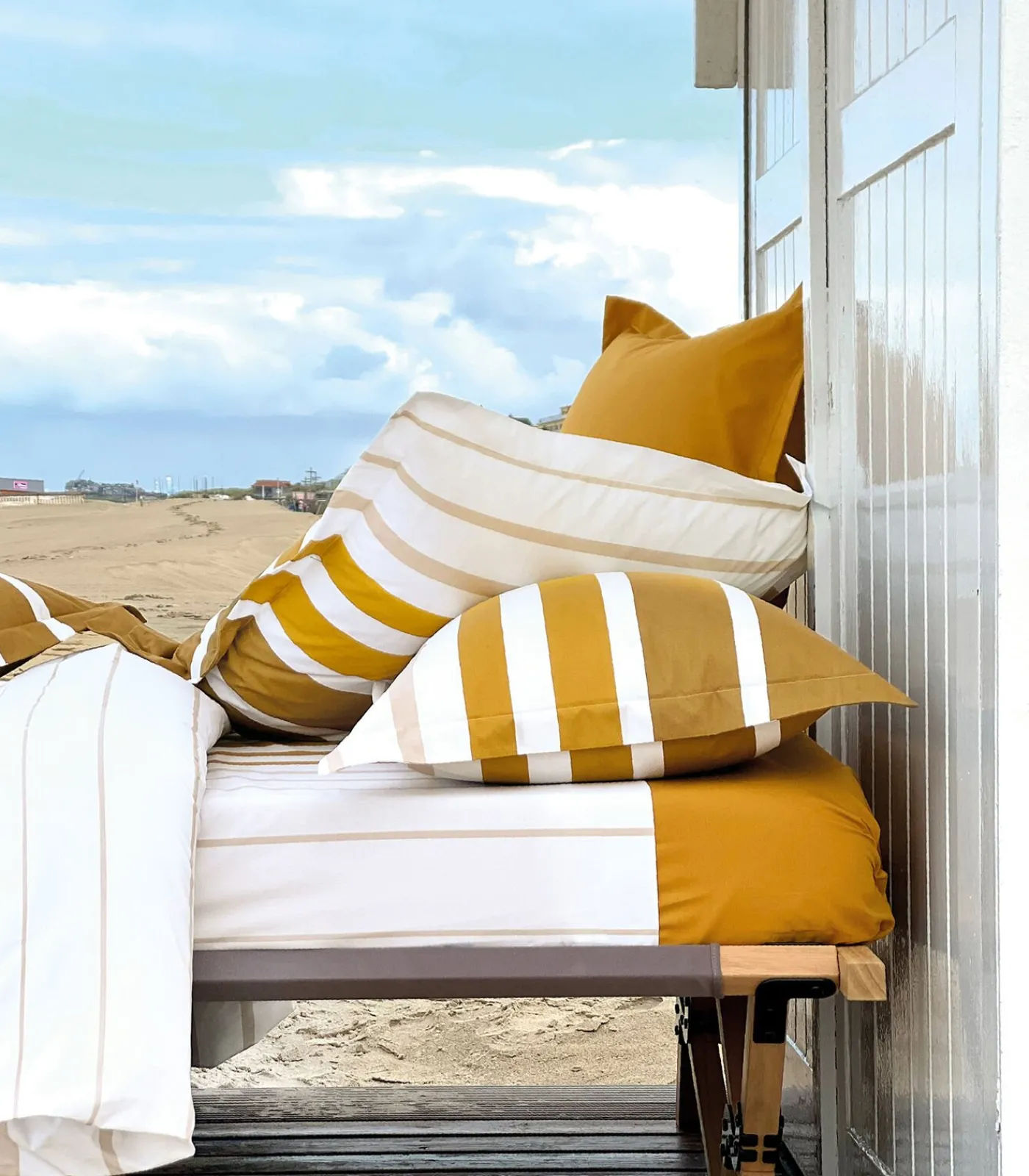 Hot GRAND LARGE Ocre - Kussensloop Perkaal katoen Kussenslopen