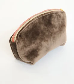 DAMES Banana Moon GRAPHITE LEYLAK Bruine fluwelen pouch