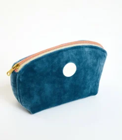 DAMES Banana Moon GRAPHITE LEYLAK Kobaltblauwe fluwelen pouch