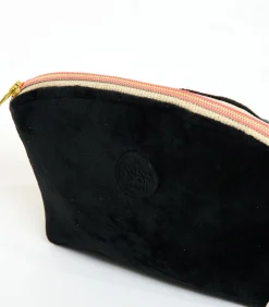 Outlet GRAPHITE LEYLAK Zwarte fluwelen pouch DAMES Tassen