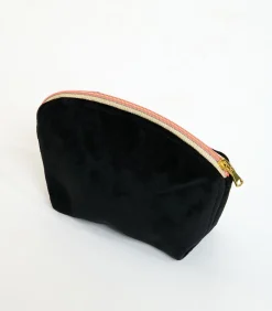 Outlet GRAPHITE LEYLAK Zwarte fluwelen pouch DAMES Tassen