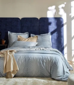 Blanc des Vosges GRAVITY Bleu Céleste - Hoeslaken Satijn katoen