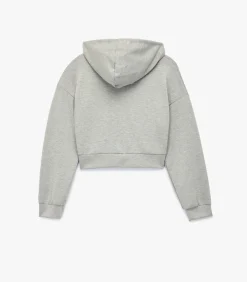 New Grijs Sweatshirt Lang Model met Capuchon DAMES Truien & Cardigans