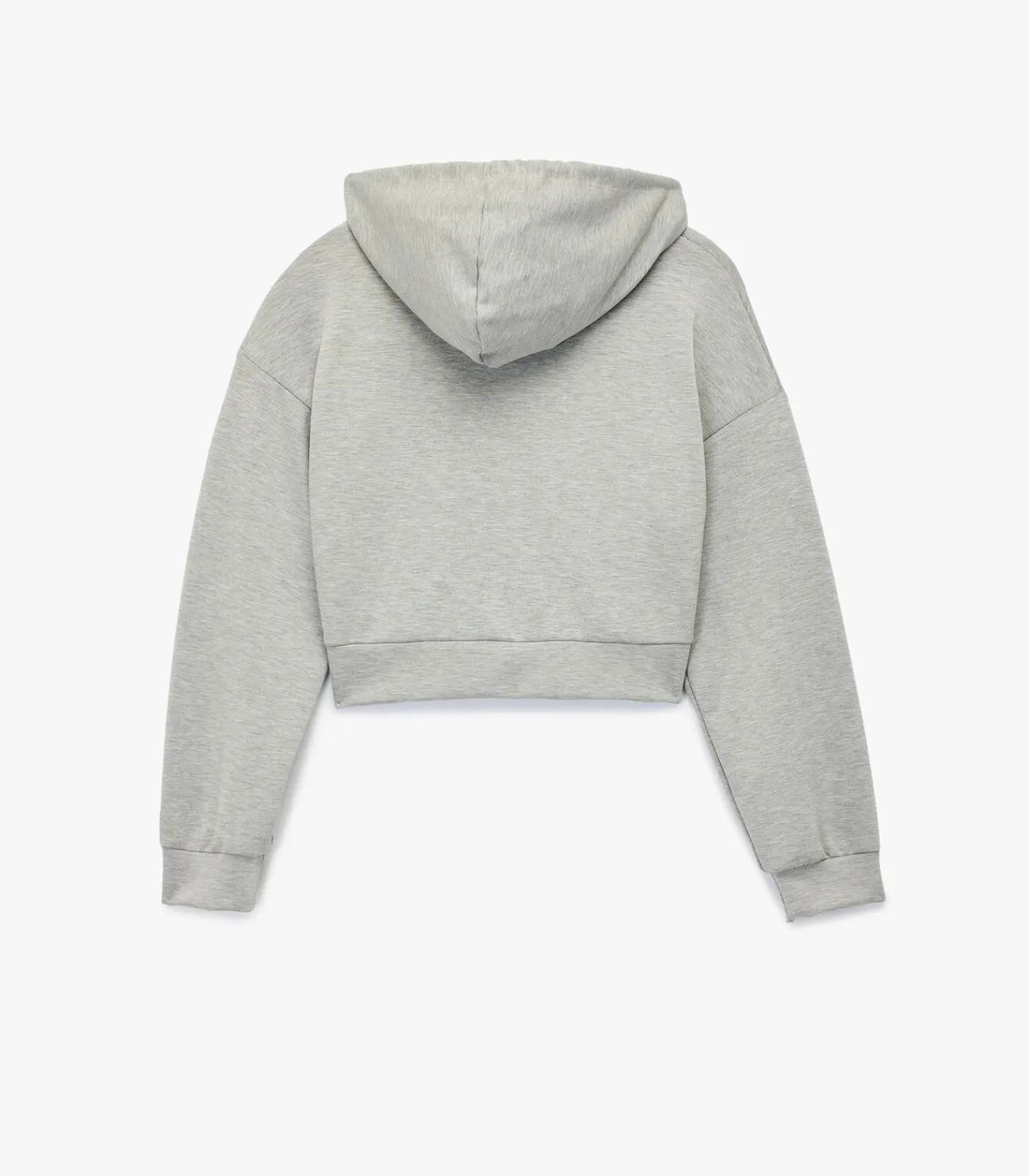 New Grijs Sweatshirt Lang Model met Capuchon DAMES Truien & Cardigans