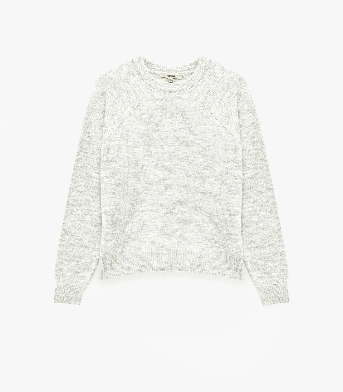 DAMES Koton Grijze Trui Lange Mouwen Ronde Hals