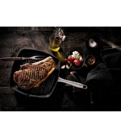SKOTTSBERG Grillpan Gietijzer 24 x 24 cm Cast Iron - alle warmtebronnen - Inductie