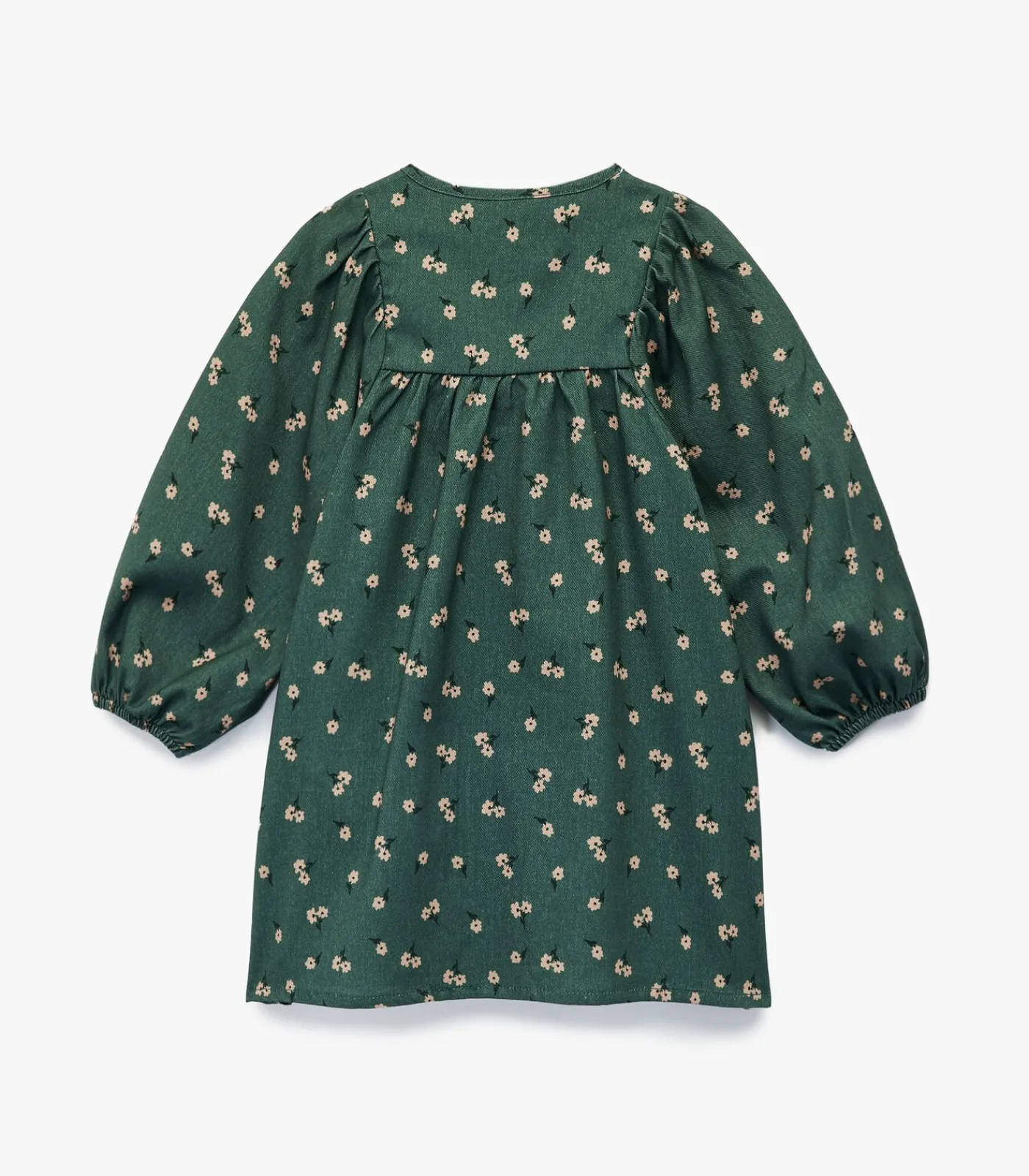 Kinderen Koton Groen Meisjesjurk Katoen Bloemenprint Lange Mouwen