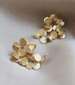 Outlet Grote gouden oorbellen Arai DAMES Oorbellen