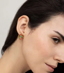 Hot Grote gouden oorbellen Candy Colours DAMES Oorbellen