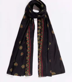 DAMES La Fiancée Grote luchtige katoenen sjaal ABELA