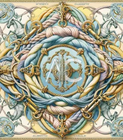 Discount Grote vierkante zijden Spring Rope Zoé DAMES Sjaals