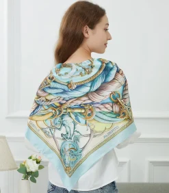 Discount Grote vierkante zijden Spring Rope Zoé DAMES Sjaals