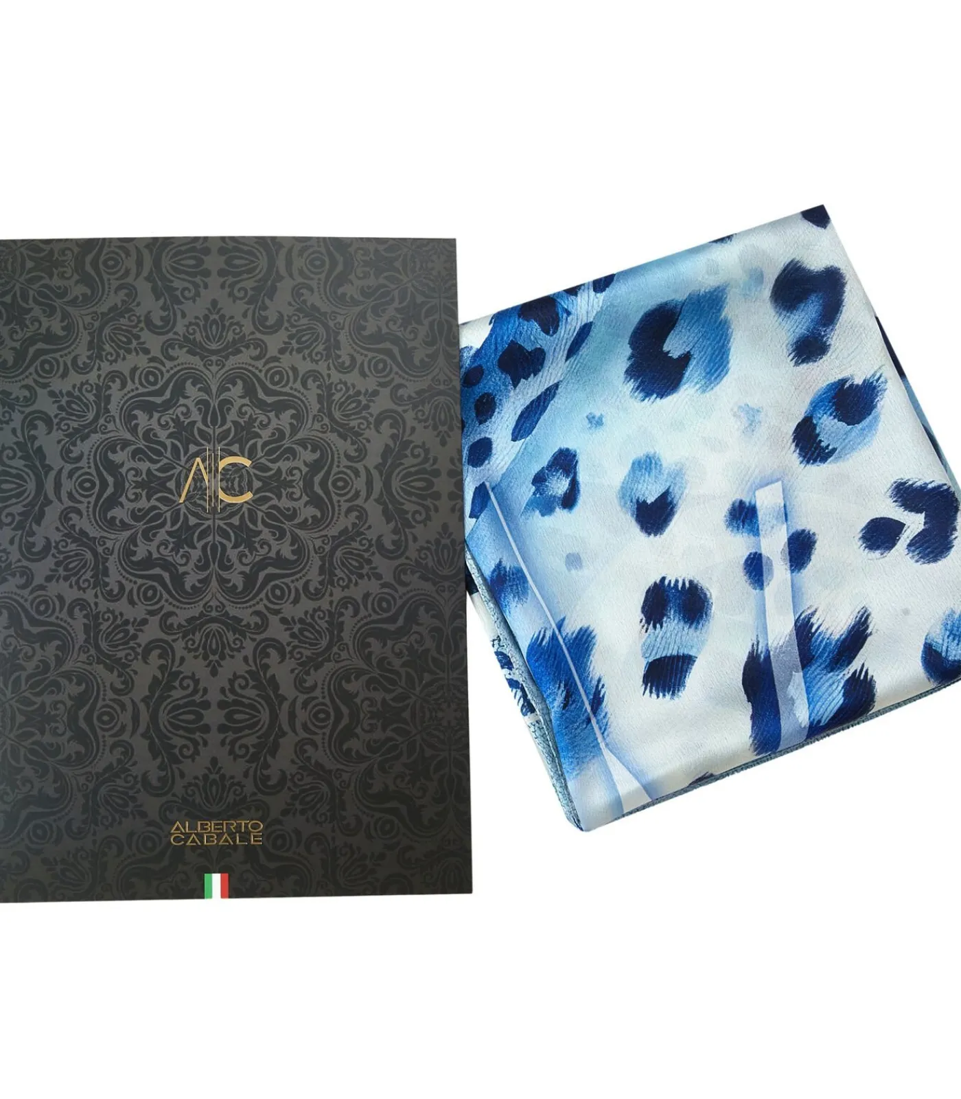 Sale Grote zijden sjaal Blue Panther Zoé DAMES Sjaals