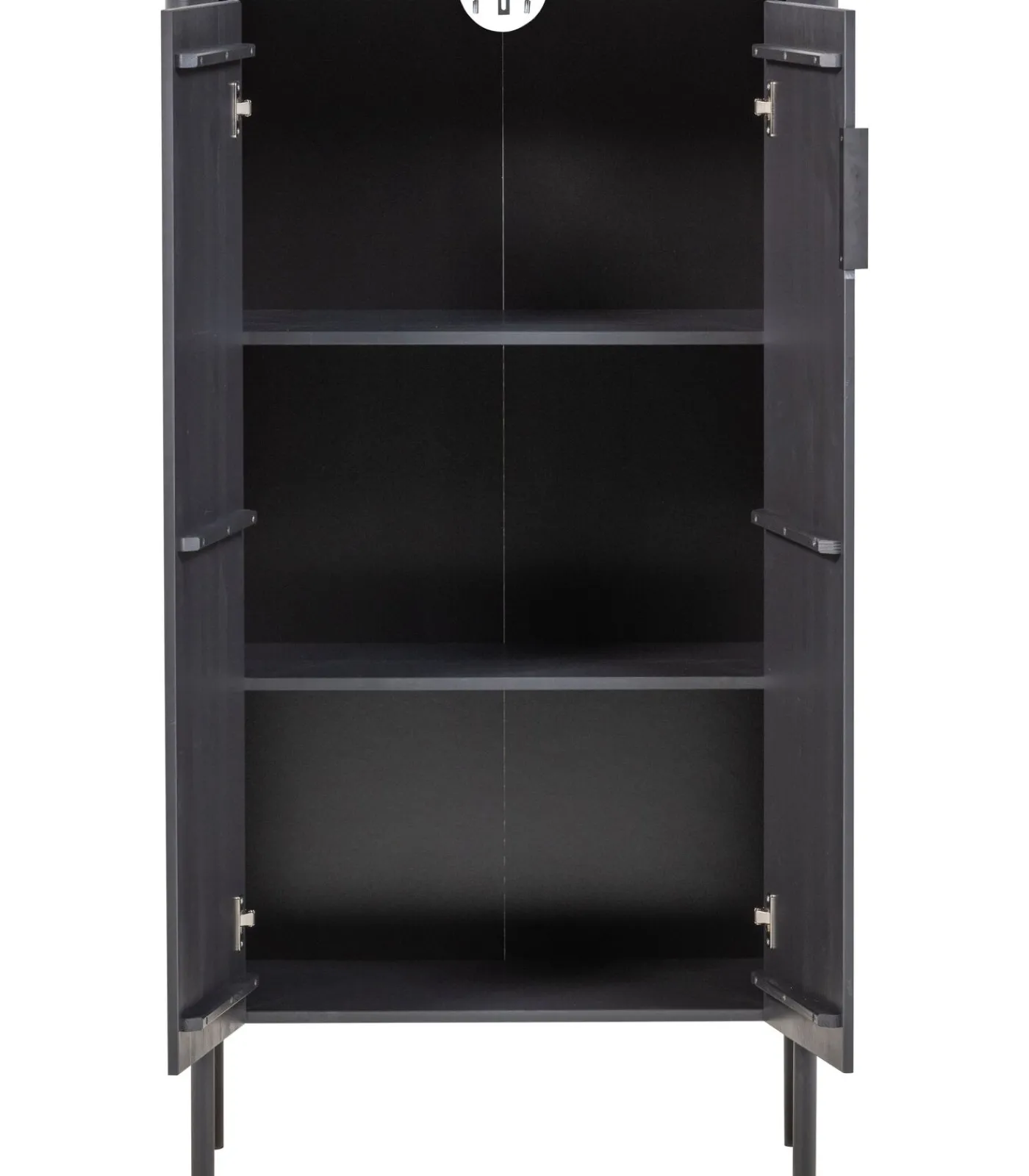 Outlet Gunnar 2-Deurs Kast - Grenen - Matzwart -135x85x39 Meubels