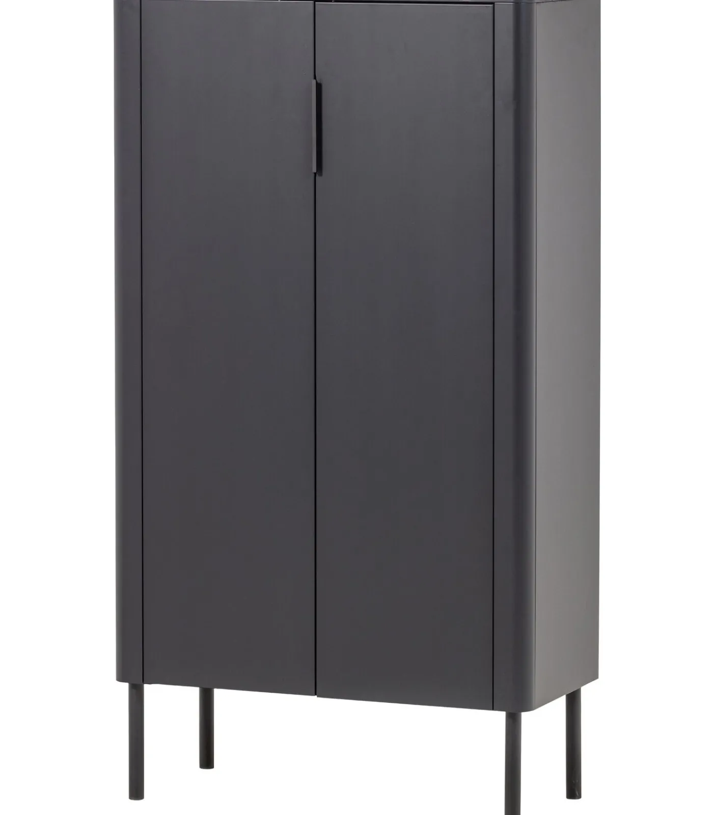 Outlet Gunnar 2-Deurs Kast - Grenen - Matzwart -135x85x39 Meubels