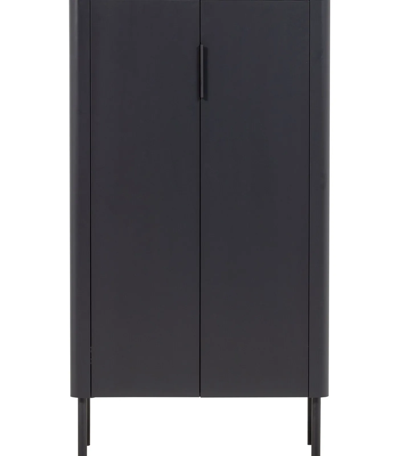 Outlet Gunnar 2-Deurs Kast - Grenen - Matzwart -135x85x39 Meubels