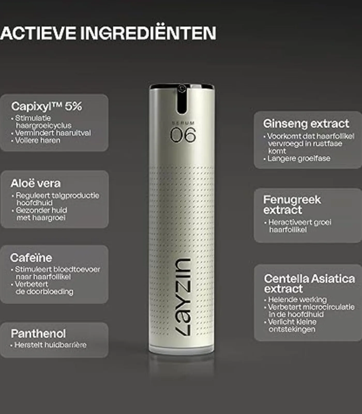 LAYZIN Haargroei Set minder haaruitval en meer haargroei