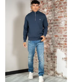 Clearance Half zip sweatshirt - dark airforce light ice bayleaf Heren Truien & Cardigans