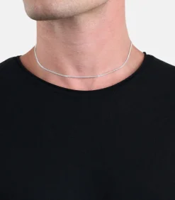 Discount halsketting voor mannen en vrouwen, unisex, 925 Sterling zilver Heren Kettingen