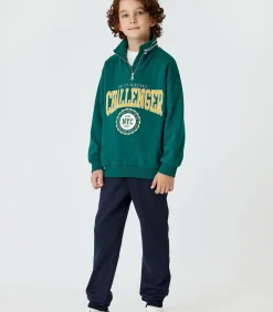 New Halve ritssluiting geborduurd Sweatshirt Kinderen Truien & Vesten
