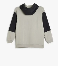 Discount Halve ritssluiting met capuchon Met gebruik van twee verschillende stoffen Sweatshirt Kinderen Truien & Vesten