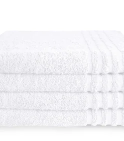 Online Handdoek 70 x 140 Wit - 6 stuks Handdoeken