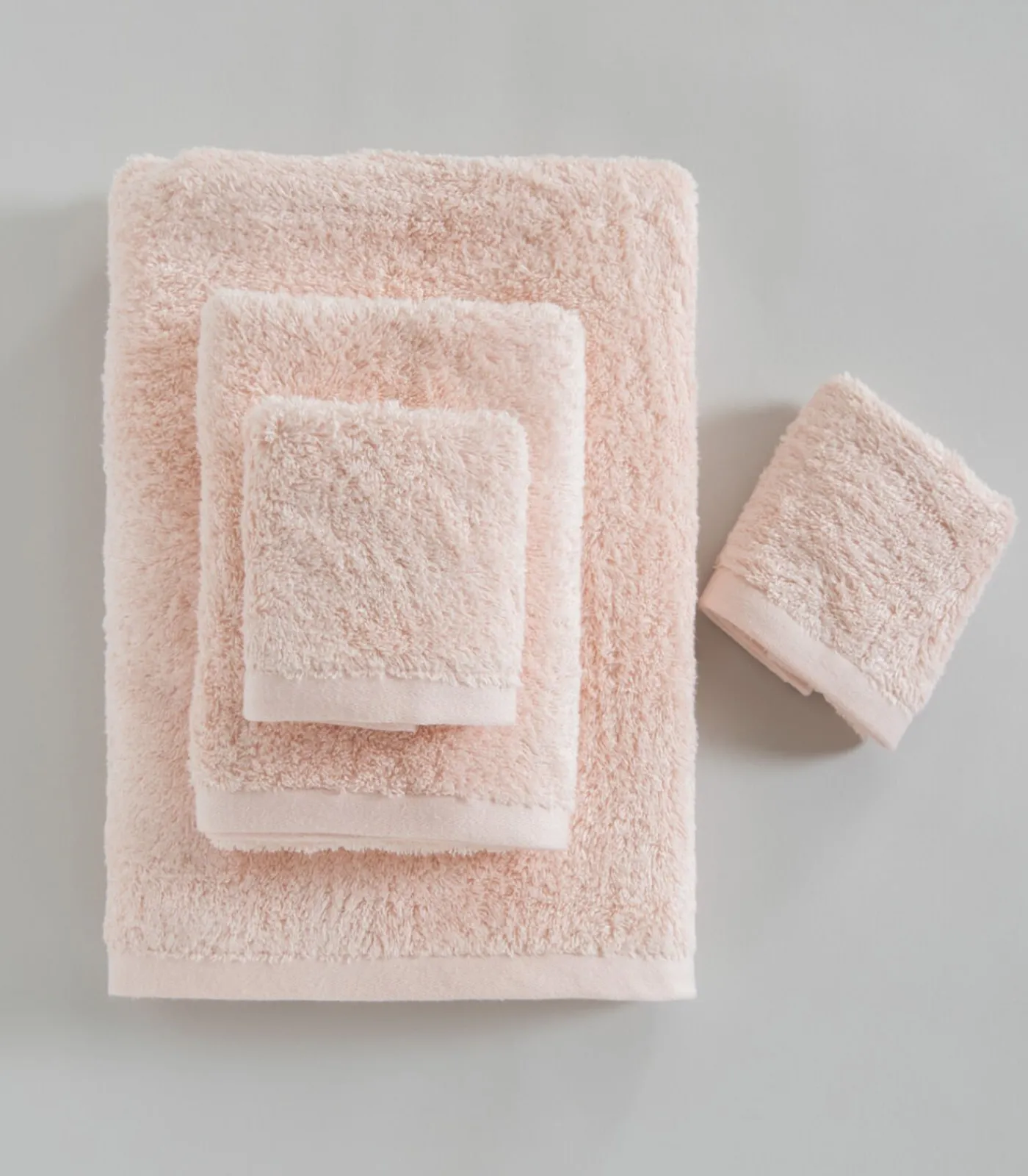 Chakra Handdoek Solid 33x33 cm Lichtroze