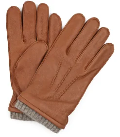 Heren Suitable Handschoen Leer Camel
