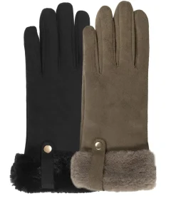 Sale Handschoenen in kaki suède voor dames DAMES Handschoenen