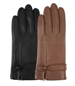 Handschoenen van lamsleer Zwarte strik DAMES Handschoenen